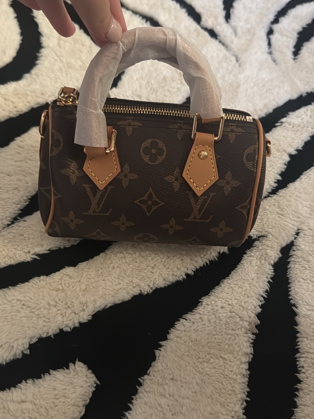 Thrifted Monogram Mini Top-Handle Bag